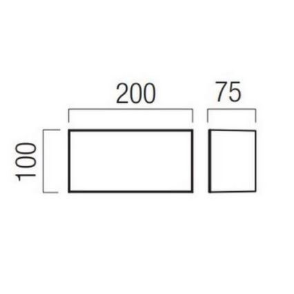 Redo 90326 - LED Kinkiet zewnętrzny KODIAK LED/8W/230V IP65 biały/czarny