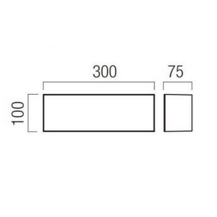 Redo 90330 - LED Kinkiet zewnętrzny KODIAK LED/12W/230V IP65 biały/czarny