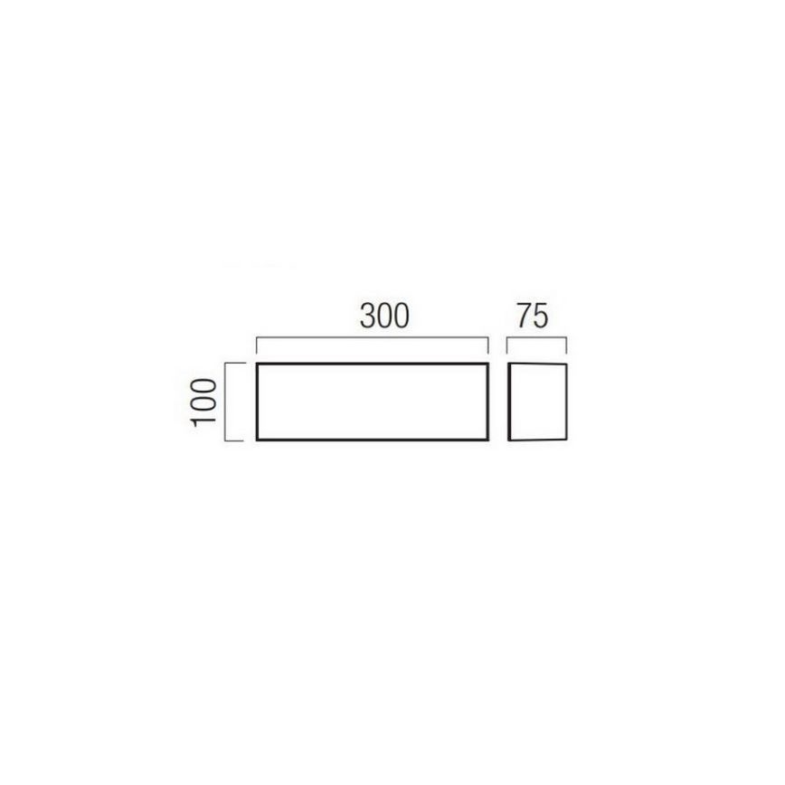 Redo 90330 - LED Kinkiet zewnętrzny KODIAK LED/12W/230V IP65 biały/czarny