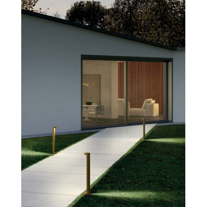 Redo 90366 - Zewnętrzna lampa LED ZEUS 11,5 W/230 V 3000 K 75 cm IP54 brązowa