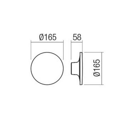 Redo 90369 - LED zewnętrzny kinkiet AURA LED/8W/230V 3000K IP65 antracyt