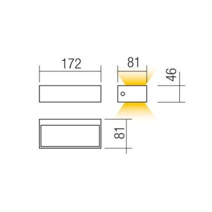 Redo 90372 - LED Kinkiet zewnętrzny LAMPRIS LED/9,5W/230V IP65 biały