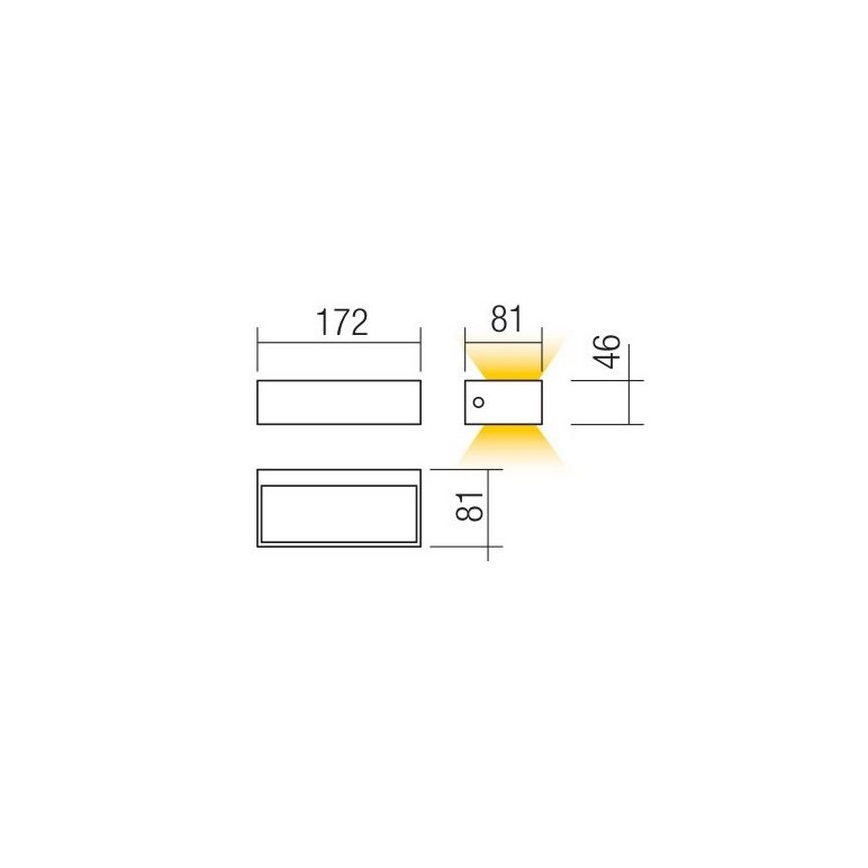 Redo 90372 - LED Kinkiet zewnętrzny LAMPRIS LED/9,5W/230V IP65 biały