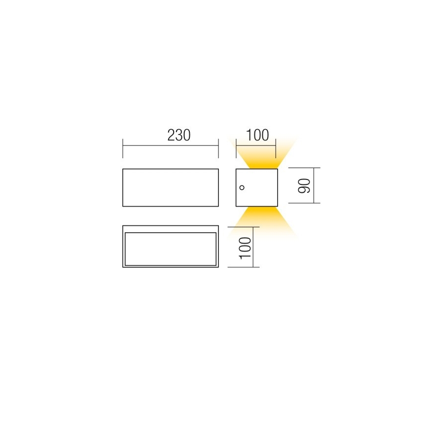Redo 90373 - LED Kinkiet zewnętrzny LAMPRIS LED/13W/230V IP65 biały