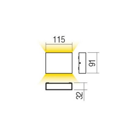 Redo 90375 - Kinkiet zewnętrzny LED KAMAL LED/6W/230V 3000K IP54 biały