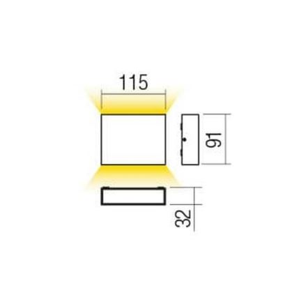 Redo 90376 - LED Kinkiet zewnętrzny KAMAL LED/4,4W/230V 3000K IP54 szary