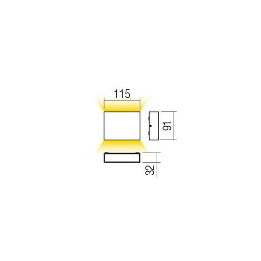 Redo 90376 - LED Kinkiet zewnętrzny KAMAL LED/4,4W/230V 3000K IP54 szary