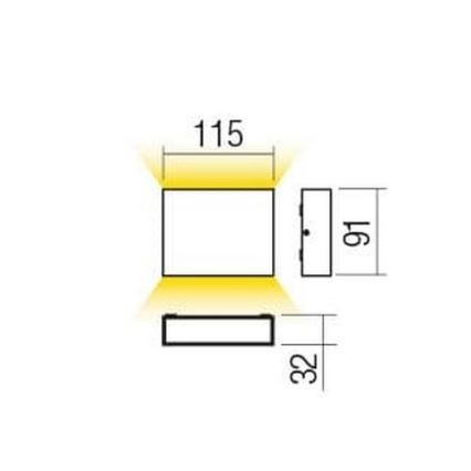 Redo 90377 - LED Kinkiet zewnętrzny KAMAL LED/4,4W/230V 3000K IP54 brązowy