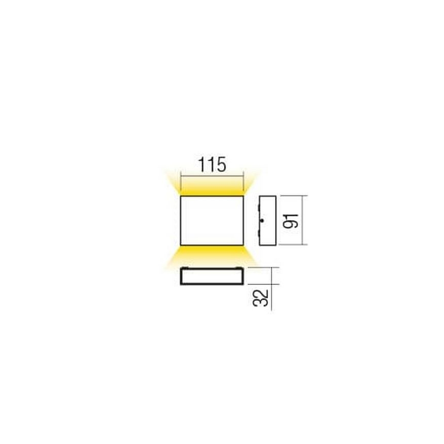 Redo 90377 - LED Kinkiet zewnętrzny KAMAL LED/4,4W/230V 3000K IP54 brązowy