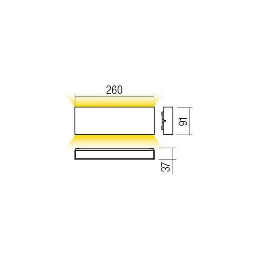 Redo 90387 - LED Kinkiet zewnętrzny KAMAL LED/15W/230V 3000K IP54 biały
