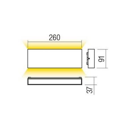 Redo 90388 - LED Kinkiet zewnętrzny KAMAL LED/15W/230V 3000K IP54 szary
