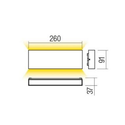 Redo 90389 - LED Kinkiet zewnętrzny KAMAL LED/15W/230V 3000K IP54 brązowy