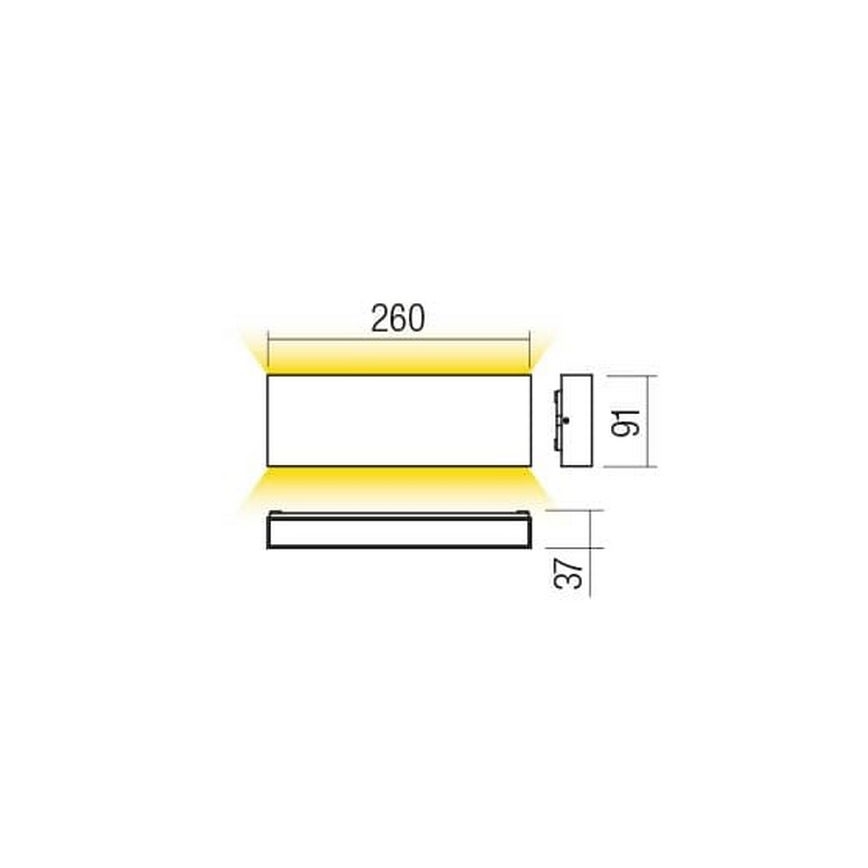 Redo 90389 - LED Kinkiet zewnętrzny KAMAL LED/15W/230V 3000K IP54 brązowy