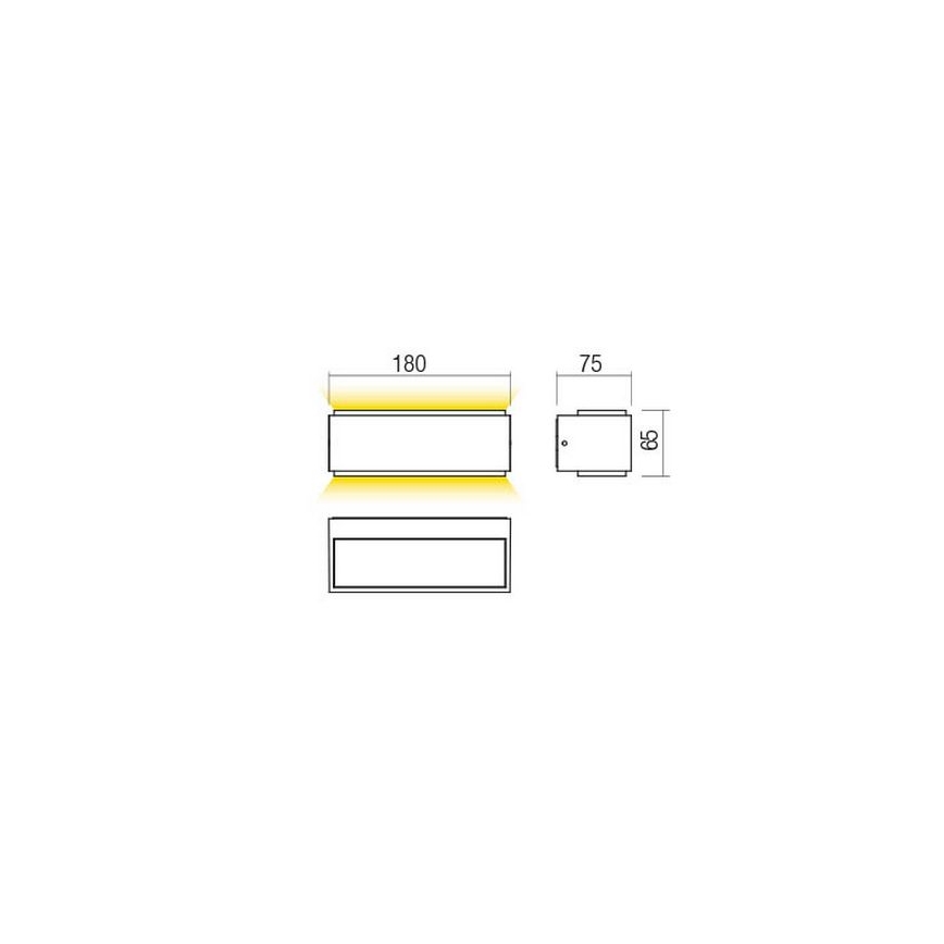 Redo 90402 - LED Kinkiet zewnętrzny DASH LED/9W/230V 4000K IP65 antracyt
