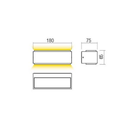 Redo 90404 - LED Kinkiet zewnętrzny DASH LED/9W/230V 4000K IP65 brązowy