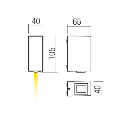 Redo 90413 - LED Kinkiet zewnętrzny ACE LED/3,36W/230V 3000K IP54 biały