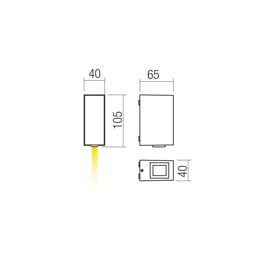 Redo 90413 - LED Kinkiet zewnętrzny ACE LED/3,36W/230V 3000K IP54 biały