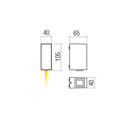 Redo 90418 - LED Kinkiet zewnętrzny ACE LED/3,36W/230V 4000K IP54 brązowy