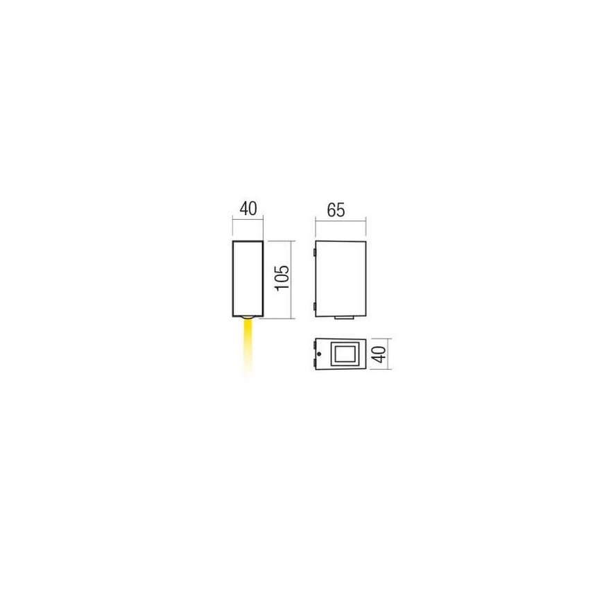 Redo 90418 - LED Kinkiet zewnętrzny ACE LED/3,36W/230V 4000K IP54 brązowy