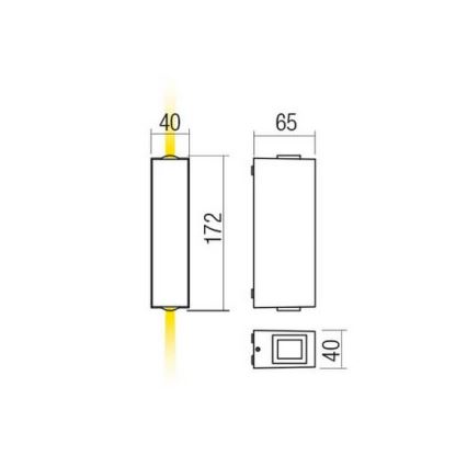 Redo 90424 - LED Kinkiet zewnętrzny ACE LED/5,84W/230V 4000K IP54 brązowy