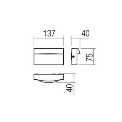 Redo 90425 - LED Kinkiet zewnętrzny POLIFEMO LED/8W/230V IP65 biały