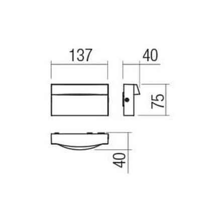 Redo 90426 - LED Kinkiet zewnętrzny POLIFEMO LED/8W/230V IP65 antracyt