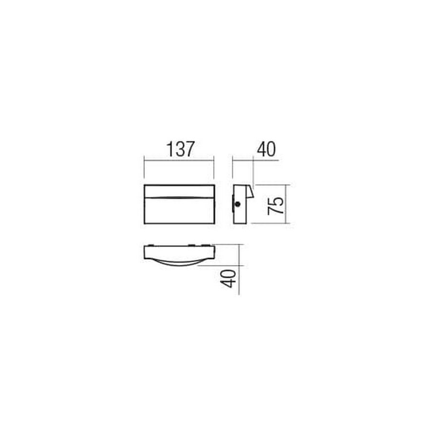 Redo 90426 - LED Kinkiet zewnętrzny POLIFEMO LED/8W/230V IP65 antracyt