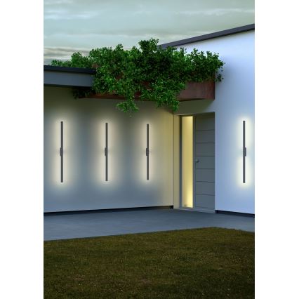 Redo 90433 - LED Kinkiet zewnętrzny REFLEXA LED/24W/230V 3000K 144 cm IP54 antracyt