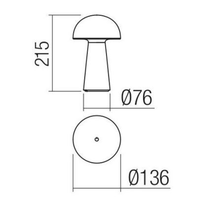 Redo 90438 - Ściemnialna dotykowa lampa zewnętrzna LED KIRA LED/4,7W/230V 2200 mAh IP44 biała