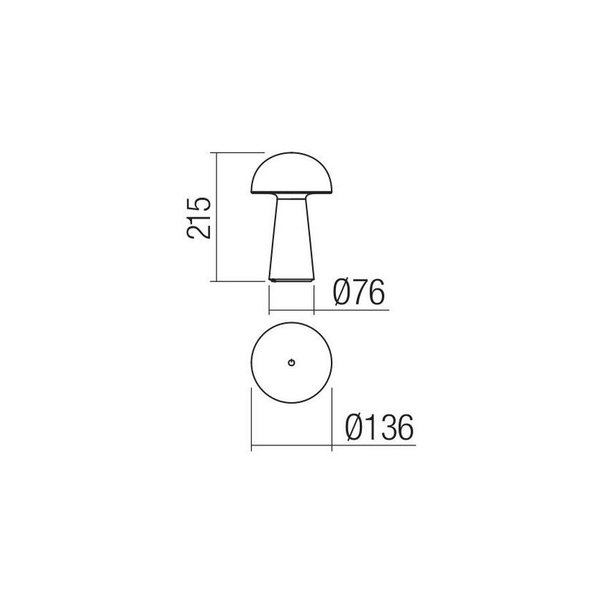 Redo 90438 - Ściemnialna dotykowa lampa zewnętrzna LED KIRA LED/4,7W/230V 2200 mAh IP44 biała