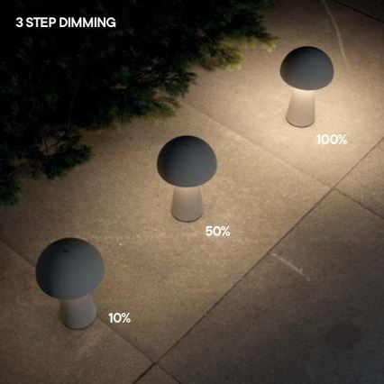 Redo 90439 - LED ściemnialna dotykowa lampa zewnętrzna KIRA LED/4,7W/230V 2200 mAh IP44 czarna