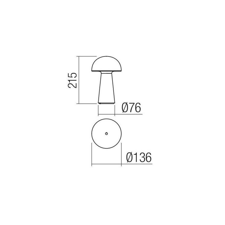 Redo 90439 - LED ściemnialna dotykowa lampa zewnętrzna KIRA LED/4,7W/230V 2200 mAh IP44 czarna