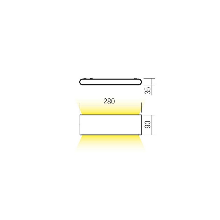 Redo 90451 - LED kinkiet zewnętrzny KLIPPE LED/24W/230V 3000K IP54 biały