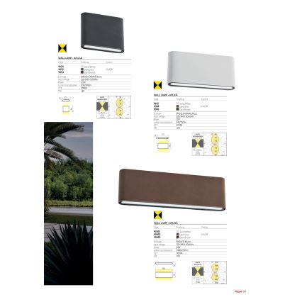 Redo 90452 - Kinkiet zewnętrzny LED KLIPPE LED/24W/230V 3000K IP54 antracyt