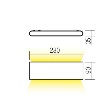 Redo 90452 - Kinkiet zewnętrzny LED KLIPPE LED/24W/230V 3000K IP54 antracyt