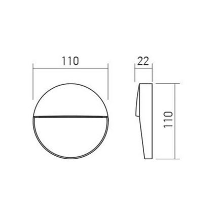 Redo 90472 - LED Kinkiet zewnętrzny LANDER LED/3W/230V IP54 biały