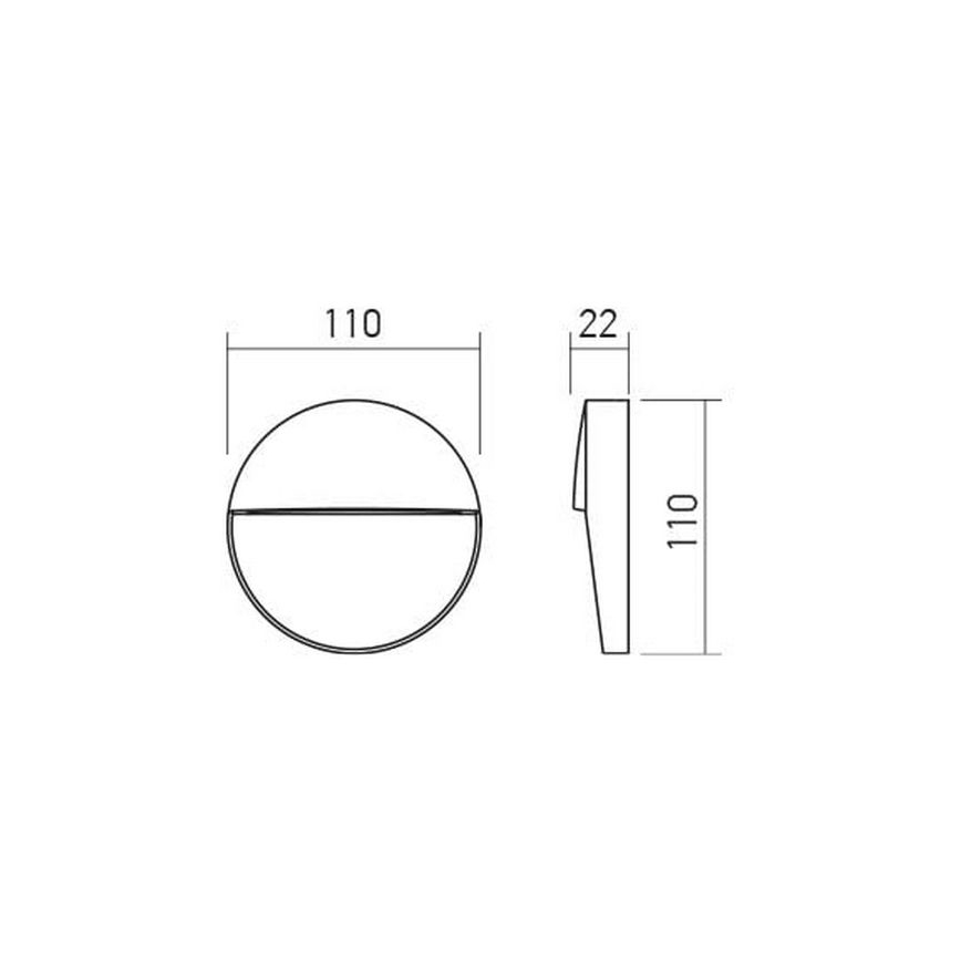 Redo 90472 - LED Kinkiet zewnętrzny LANDER LED/3W/230V IP54 biały