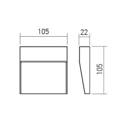 Redo 90474 - LED Kinkiet zewnętrzny LANDER LED/3W/230V IP54 biały