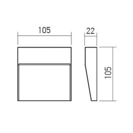 Redo 90475 - LED Kinkiet zewnętrzny LANDER LED/3W/230V IP54 antracyt