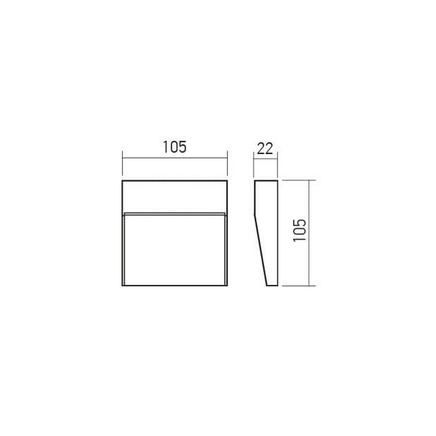 Redo 90475 - LED Kinkiet zewnętrzny LANDER LED/3W/230V IP54 antracyt
