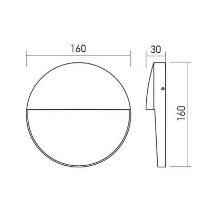 Redo 90477 - LED Kinkiet zewnętrzny LANDER LED/6W/230V IP54 antracyt