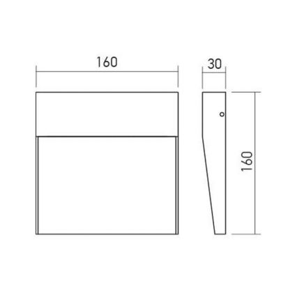 Redo 90479 - LED Kinkiet zewnętrzny LANDER LED/6W/230V IP54 antracyt