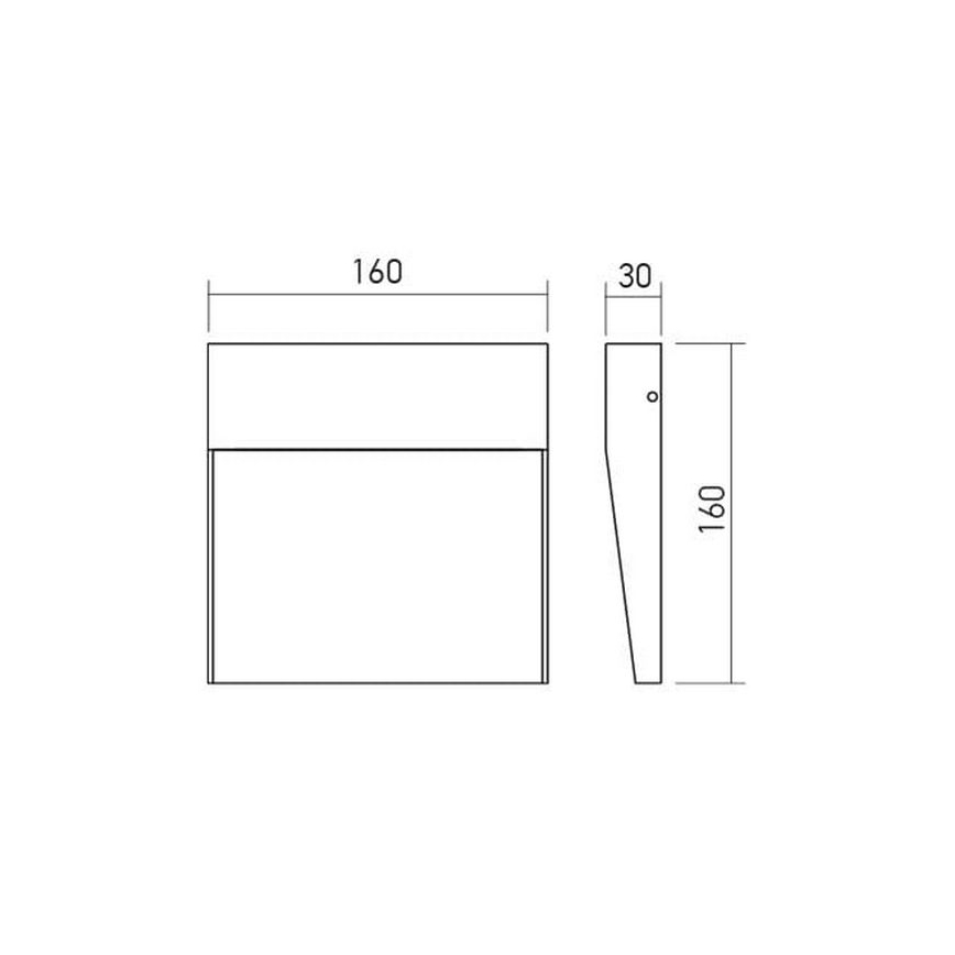Redo 90479 - LED Kinkiet zewnętrzny LANDER LED/6W/230V IP54 antracyt