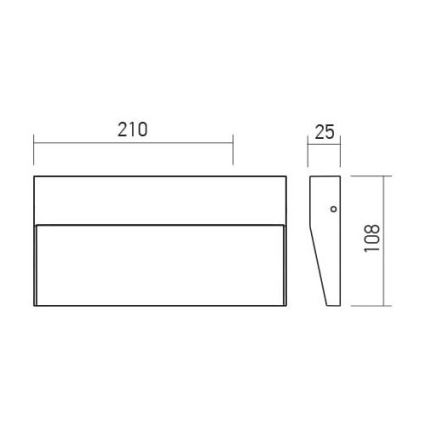 Redo 90480 - LED Kinkiet zewnętrzny LANDER LED/6W/230V IP54 biały