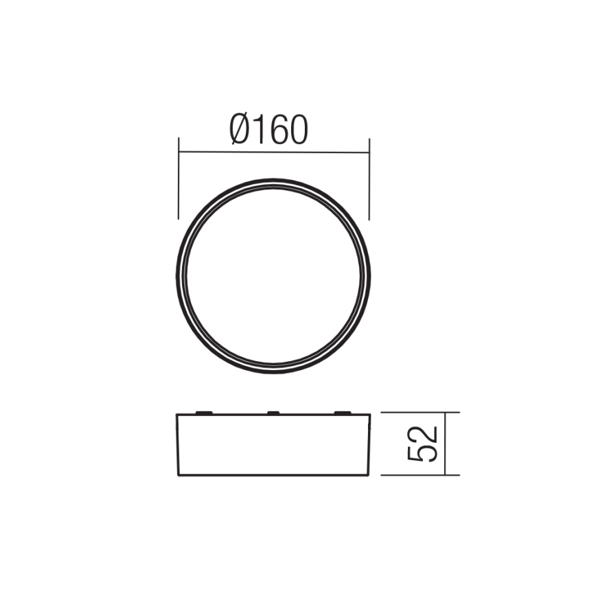 Redo 90496 - LED Plafon zewnętrzny URANIA LED/10W/230V śr. 16 cm 3000K IP65 brązowy
