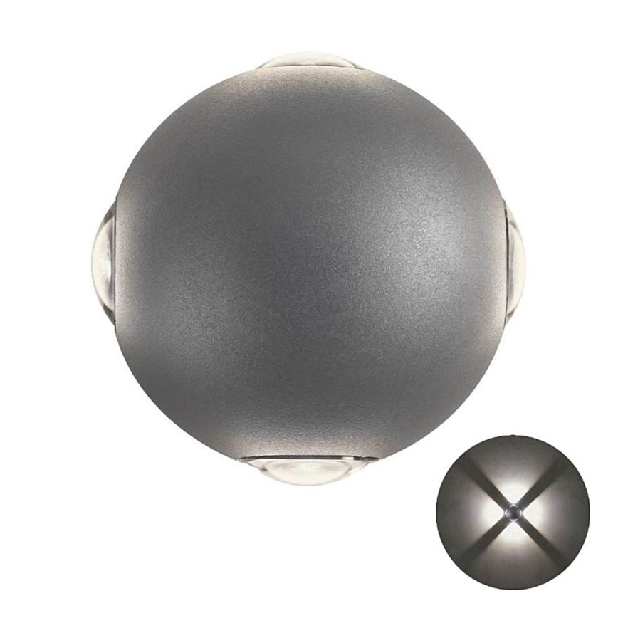 Redo 90500 - LED Kinkiet zewnętrzny MILESTONE 4xLED/3W/230V IP54 antracyt