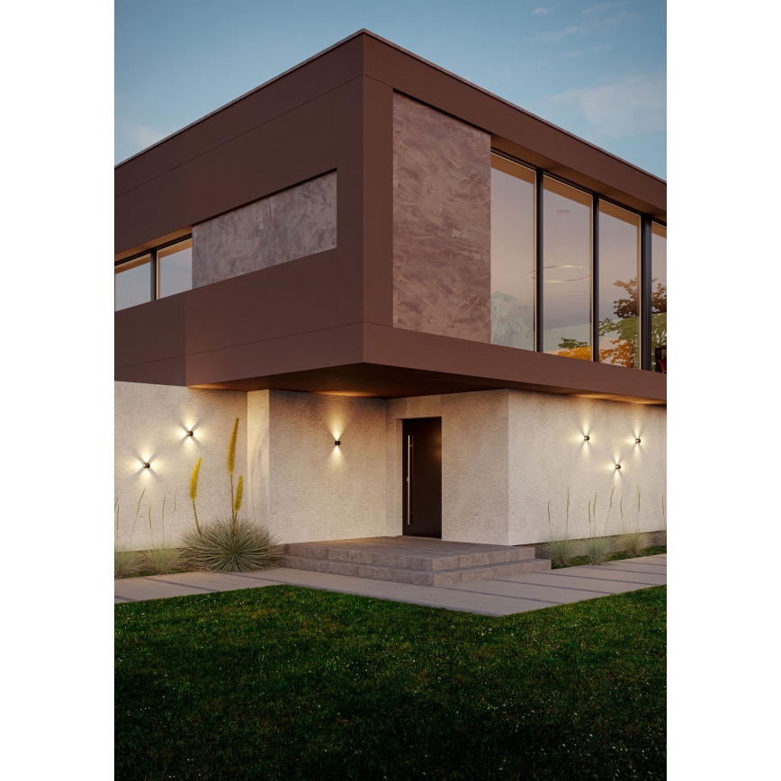 Redo 90500 - LED Kinkiet zewnętrzny MILESTONE 4xLED/3W/230V IP54 antracyt