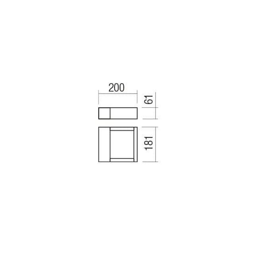 Redo 90508 - LED Zewnętrzna Lampa Ścienna WALD LED/10W/230V IP65 antracyt