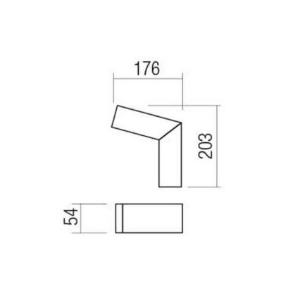 Redo 90510 - LED Kinkiet zewnętrzny WOODY LED/10W/230V IP54 antracyt