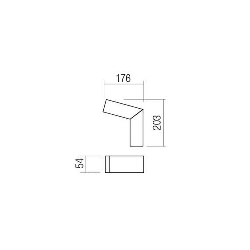 Redo 90510 - LED Kinkiet zewnętrzny WOODY LED/10W/230V IP54 antracyt